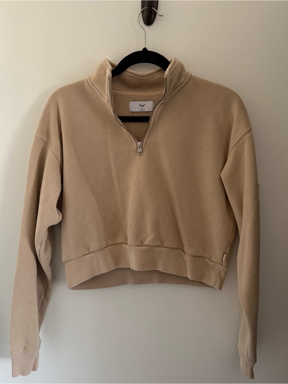 TNA Cozy Fleece Half-Zip Cropped Sweater | Aritzia Quarter-Zip